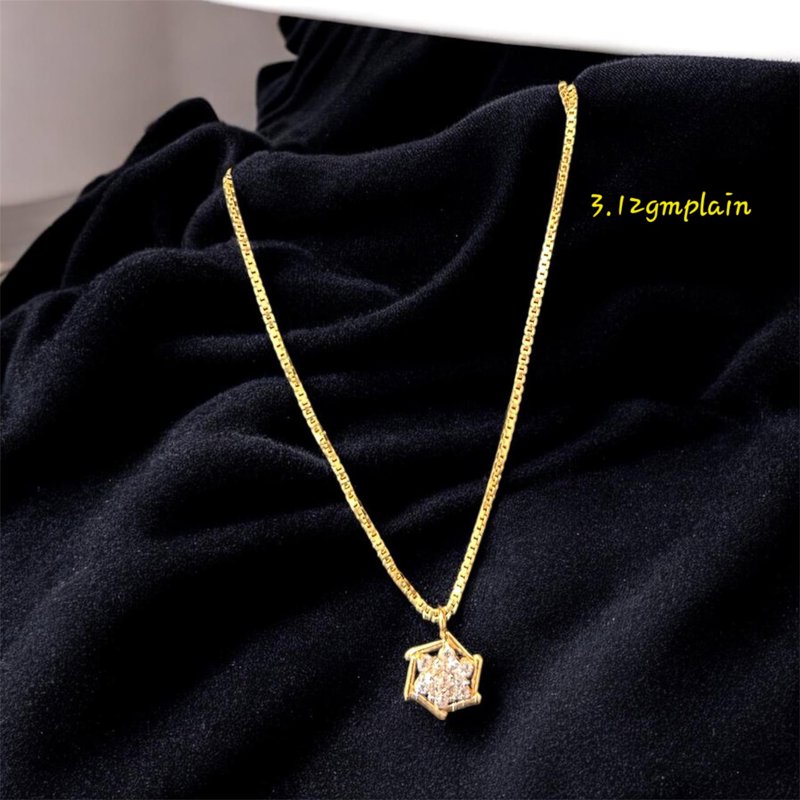 Gold chain +pendent set light wt