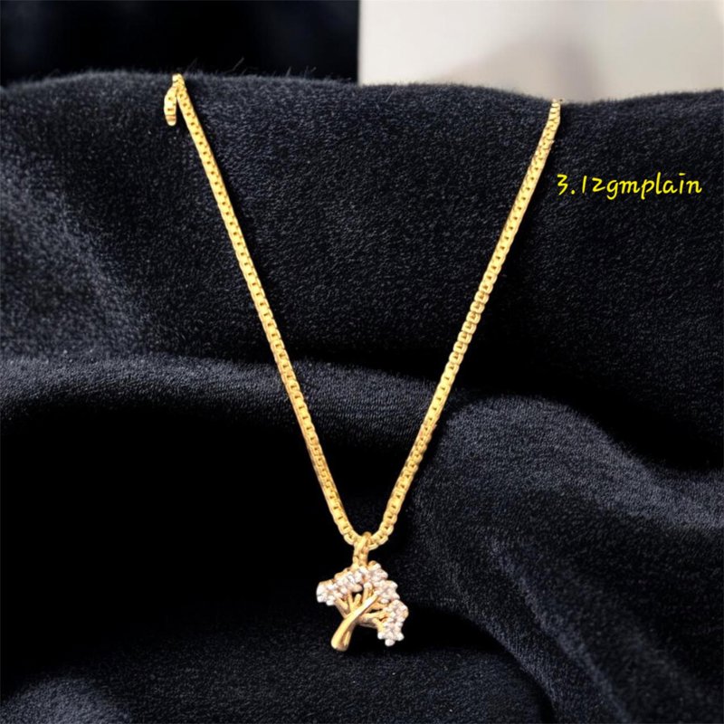 Gold chain +pendent set light wt