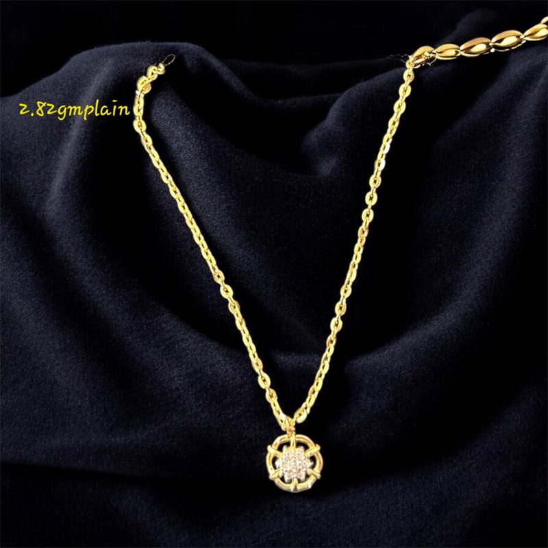 Gold chain +pendent set light wt