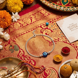 Rajyan jewellers 925 sterling silver evil eye curb chain rakhi