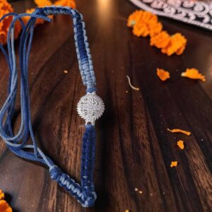 Rajyan jewellers 925 pure silver shree satiya rakhi with zircon