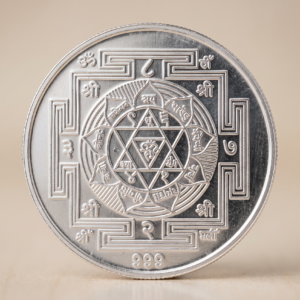Shri Yantra Silver Coin - 999 Purity