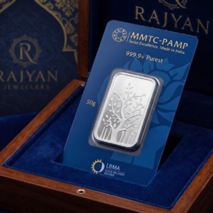 MMTC-PAMP 50g 999.9+ pure fine silver bar
