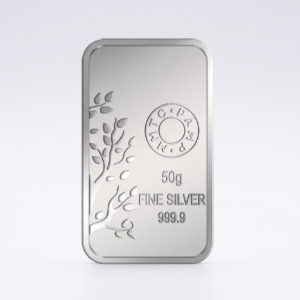 pure fine silver bar with tree design