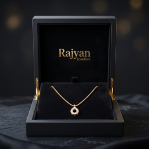 18K Yellow Gold Drop Pendant with Chain (3.12g) | Rajyan Jewellers